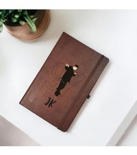 Mooodcase Jungkook A5 Çizgili Orta Boy Kahverengi Not Defteri