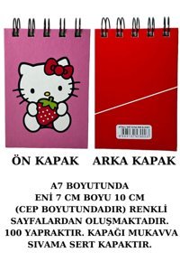 Damla A7 Renkli Küçük Boy Çok Renkli Not Defteri