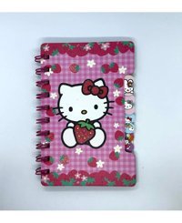 Kolpa Görkem Kore Hello Kitty A6 Çizgili Küçük Boy Çok Renkli Not Defteri
