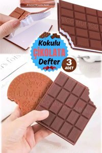Munico Çikolata Kokulu B5 Çizgili Küçük Boy Kahverengi 3'lü Not Defteri