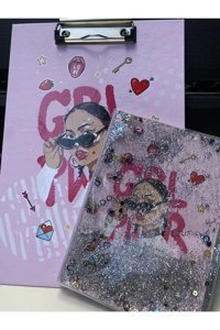 Kalici Egitim Emel Hoca A5 Çizgili Düz Orta Boy Pembe Set Not Defteri