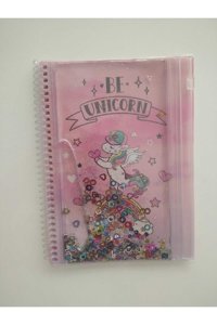 İlerigrup Unicorn Kalemli A5 Çizgili Küçük Boy Pembe Not Defteri
