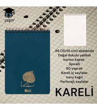 Seyfikirtasiye A6 Kareli Küçük Boy Mavi Not Defteri