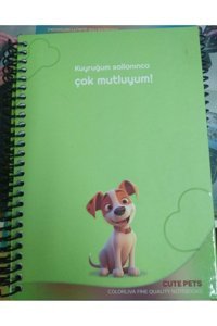 İleritoys Cute Pets A5 Kareli Orta Boy Lacivert Not Defteri