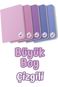 İmabook A5 Çizgili Düz Orta Boy Pembe 5'li Set Not Defteri
