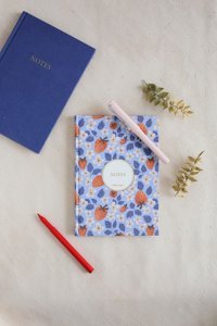 Hiddenpaperco Çiçek A5 Çizgili Orta Boy Kırmızı Not Defteri