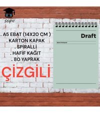 Seyfikirtasiye A5 Çizgili Orta Boy Yeşil Not Defteri