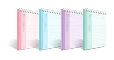 Faber Castell A5 Kareli Spiralli Orta Boy Mavi 4'lü Set Not Defteri