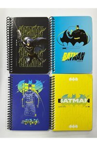 Keskin Color Batman A6 Çizgili Küçük Boy Turuncu 4'lü Not Defteri