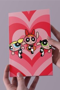 Hopena Powerpuff Girls A5 Çizgisiz Orta Boy Çok Renkli Not Defteri