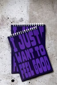 Creative Crush Co. I Just Wan'T To Feel Good A5 Çizgisiz Orta Boy Mor Not Defteri