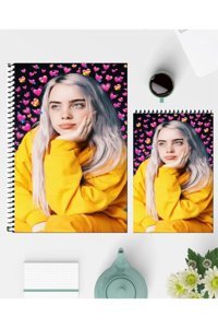 Feroxby Billie Eilish A5 Çizgisiz Orta Boy Çok Renkli Not Defteri