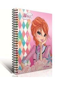 Gıpta Winx 3069 A5 Kareli Küçük Boy Siyah Not Defteri