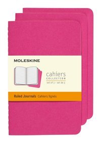 Moleskine Cahier Large A5 Çizgili Orta Boy Pembe 3'lü Not Defteri