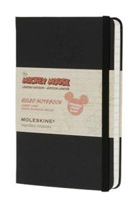 Moleskine Mickey Mouse A7 Çizgili Cep Boy Siyah Not Defteri