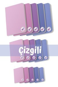 İmabook A5 Çizgili Düz Orta Boy Pembe Set Not Defteri