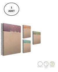 Gıpta Basic A4 Kareli Orta Boy Kahverengi Not Defteri