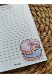 Beticraft Donut A6 Renkli Küçük Boy Çok Renkli Not Defteri