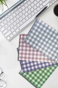 Sweet Notes Checkered Series A5 Kareli Düz Orta Boy Çok Renkli Set Not Defteri
