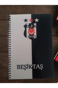 Algitsin Beşiktaşlı B5 Çizgili Orta Boy Beyaz Not Defteri