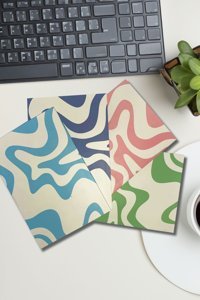Sweet Notes Line New Series A5 Çizgili Düz Orta Boy Çok Renkli 4'lü Set Not Defteri
