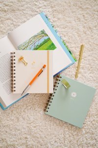 Matt Notebook Papatya Kalemli A6 Çizgili Spiralli Küçük Boy Yeşil 2'li Set Not Defteri