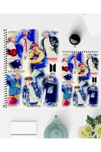 Feroxby Bts A5 Çizgisiz Çok Renkli Not Defteri