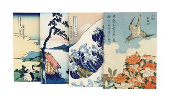 Daystore Hokusai A5 Çizgisiz Düz Büyük Boy Bej 4'lü Set Not Defteri