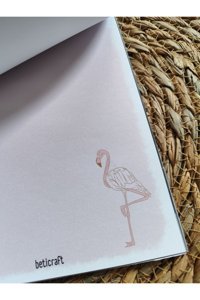 Beticraft Flamingo A5 Renkli Orta Boy Çok Renkli Not Defteri