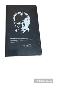 Msarty A5 Çizgili Orta Boy Siyah Not Defteri