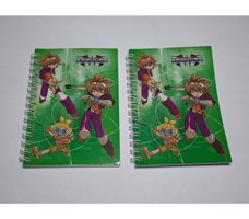 Mikro Bakugan A6 Çizgili Küçük Boy Çok Renkli 2'li Not Defteri