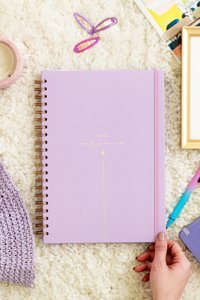 Matt Notebook A4 Kareli Büyük Boy Mor Not Defteri