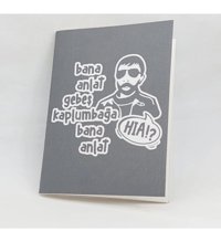 İronishop Bana Anlat Gebeş Kaplumbağa A6 Çizgisiz Küçük Boy Siyah Not Defteri