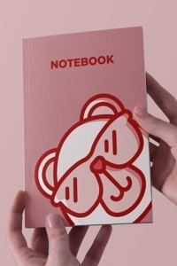 Softkolik Art Bear Memoji Serisi A5 Çizgisiz Orta Boy Çok Renkli Not Defteri