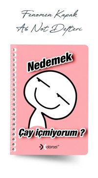 Dortel A6 Kareli Küçük Boy Pembe Not Defteri