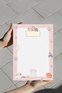 Violets Home Candle Kedi Temalı A5 Renkli Orta Boy Çok Renkli Not Defteri