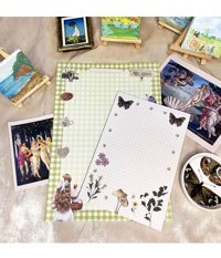 Merccuri Crafts Cottagecore A4 Çizgisiz Düz Büyük Boy Yeşil 2'li Set Not Defteri