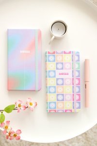 Matt Notebook Kalemli A6 Çizgili Lastikli Küçük Boy Mor 2'li Set Not Defteri
