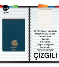 Seyfikirtasiye A6 Çizgili Küçük Boy Mavi Not Defteri
