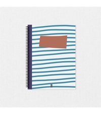 Tabby Design Çizgi A5 Çizgisiz Küçük Boy Çok Renkli Not Defteri
