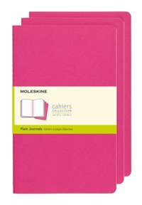 Moleskine Cahier Large A5 Çizgisiz Orta Boy Pembe 3'lü Not Defteri