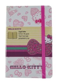 Mynote Hello Kitty A7 Çizgili Küçük Boy Beyaz Not Defteri