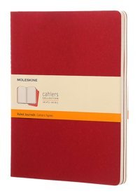 Moleskine Cahier A5 Çizgili Büyük Boy Kırmızı 3'lü Not Defteri
