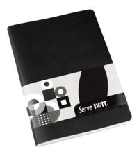 Serve Note A5 Çizgili Orta Boy Siyah Not Defteri