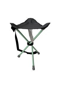 Platan Stool Ones T Bez Katlanır Üçgen Kamp Taburesi Siyah