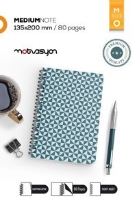 Motivasyon Yayınları Leaf Serisi Kalemli A5 Çizgisiz Orta Boy Çok Renkli Not Defteri