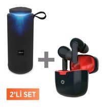 Polosmart FS46 Bluetooth Hoparlör Siyah + Polosmart FS58 Tws Kablosuz Kulaklık Siyah