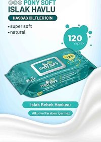 Pony Soft 120 Yaprak 12'li Paket Islak Bebek Havlusu