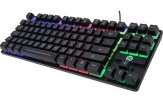 Dexim DKA006 Işıklı Siyah Kablolu Klavye Mouse Seti