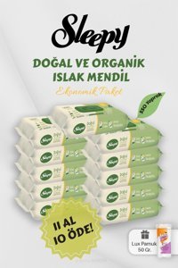 Sleepy Organik 550 Yaprak Islak Mendil